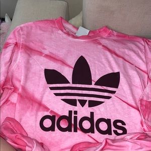 Pink Tye Dye Addidas Shirt!